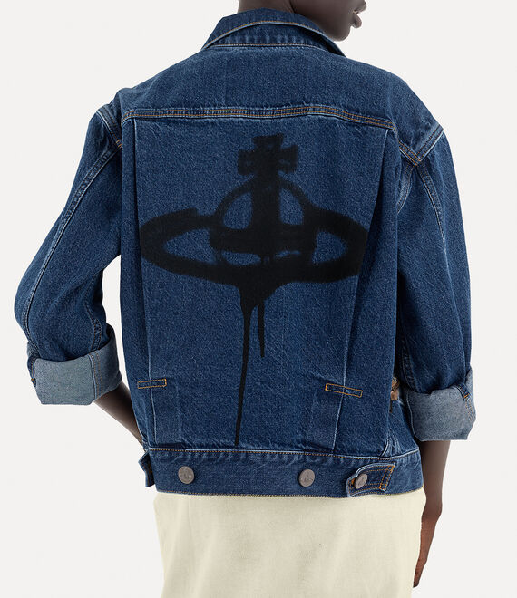 Vivienne Westwood Spray Orb Marlene Jacket in BLUE